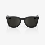 100% S2 sunglasses in soft tact black frame with smoke lenses