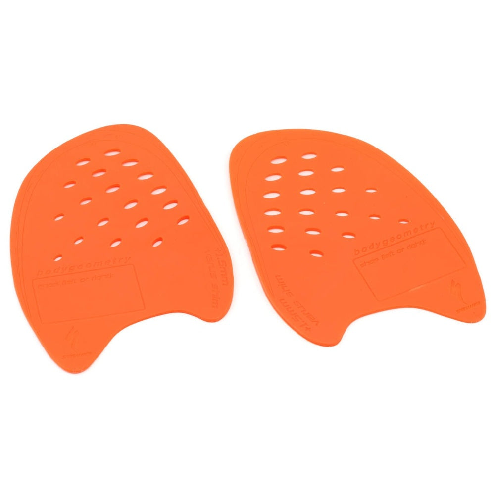 Orange Specialized Body Geometry Internal Wedges Gen 2 pair with ventilation holes