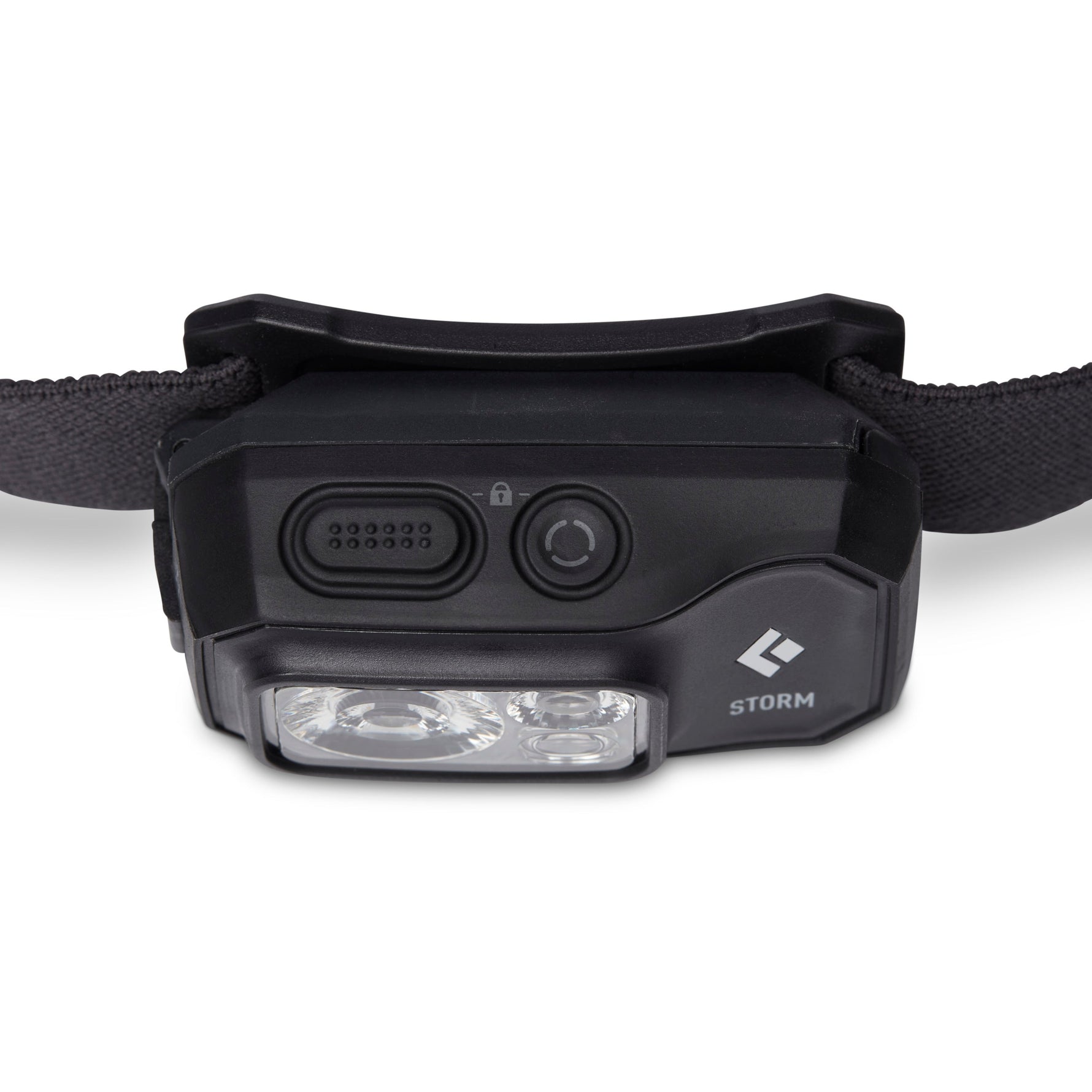Black Diamond Storm headlamp with LED light and adjustable black strap