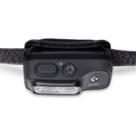 Black Diamond Spot headlamp with elastic headband on white background