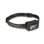 Black Diamond Spot headlamp in dark olive green with adjustable strap