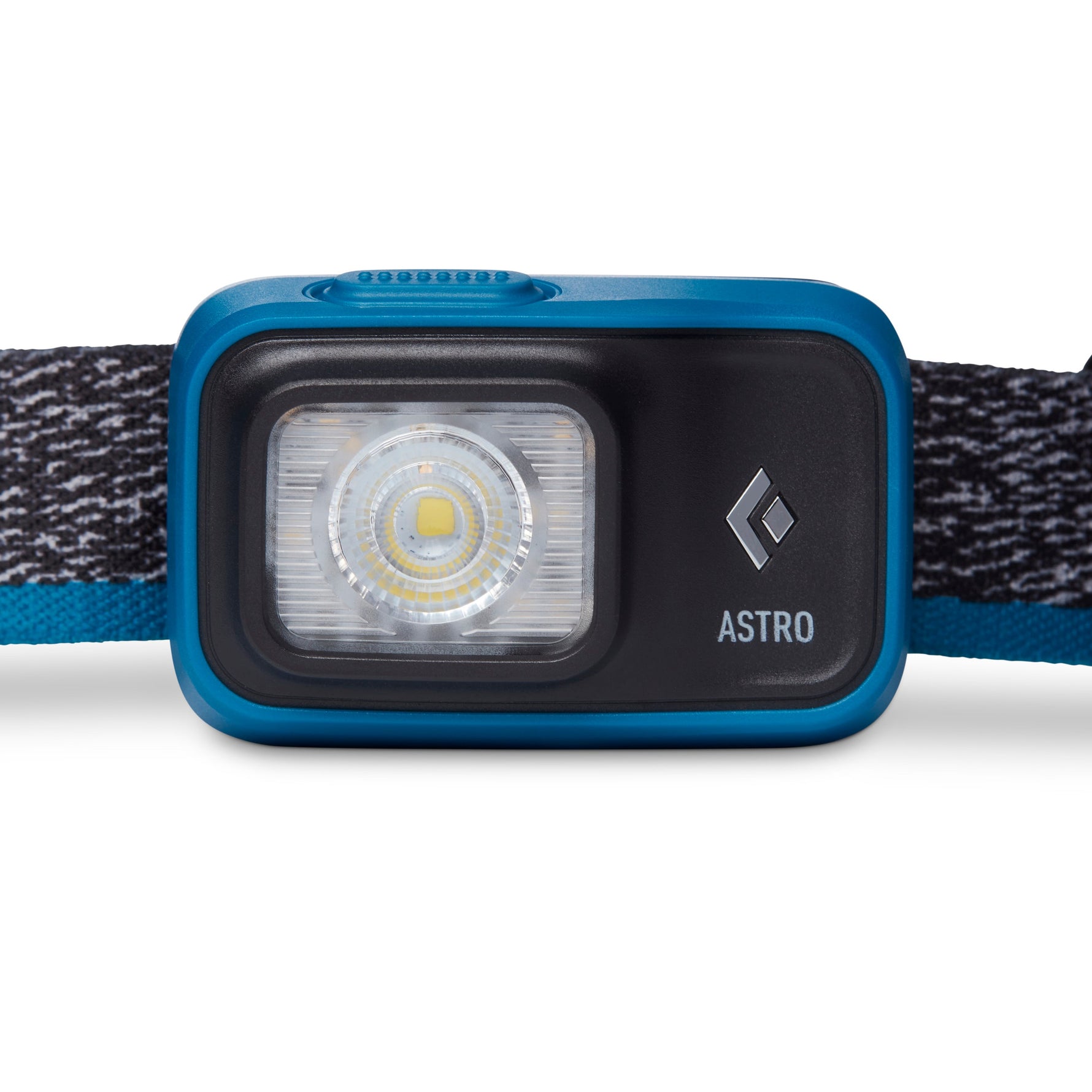 Black Diamond Astro headlamp in blue with LED light and elastic headband
