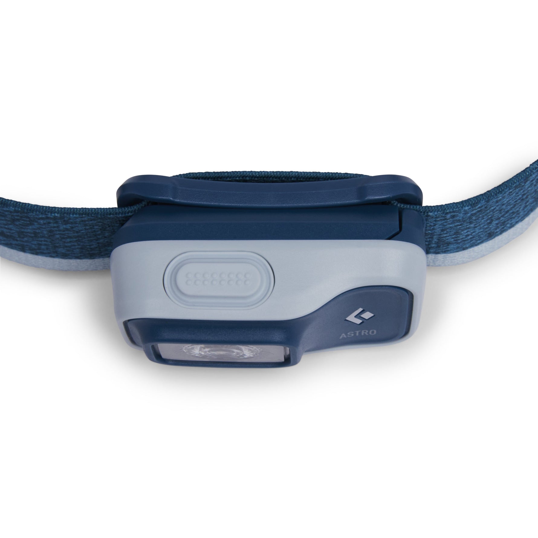 Black Diamond Astro headlamp in blue with adjustable fabric headband