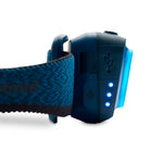 Black Diamond Spot 400-R headlamp in blue with LED indicators and USB charging port