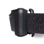 Black Diamond Cosmo 350-R rechargeable headlamp in graphite with textured headband