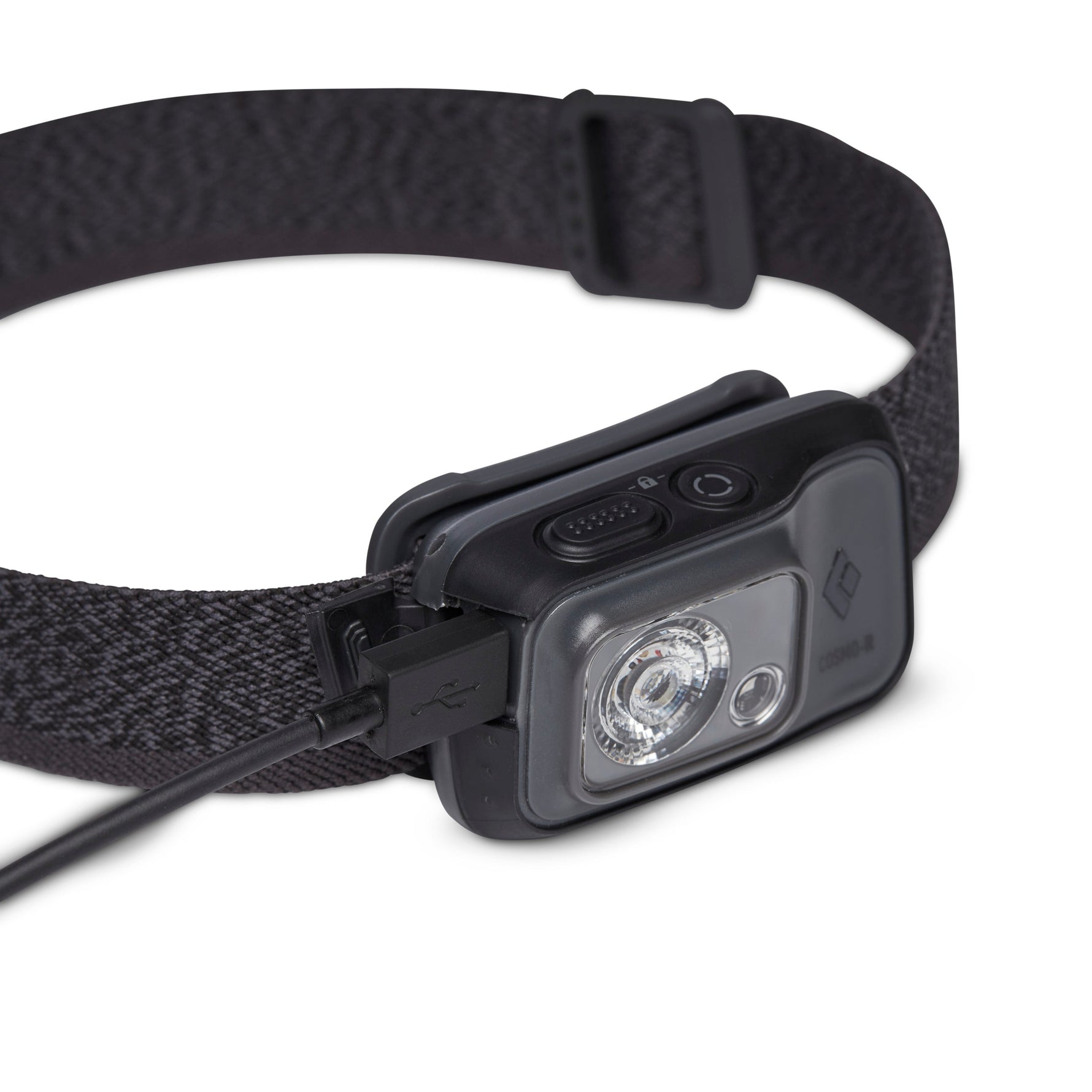 Black Diamond Cosmo 350-R rechargeable headlamp with LED light and adjustable strap