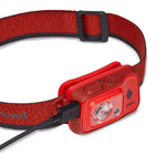 Black Diamond Cosmo 350-R headlamp in red with adjustable strap and LED light