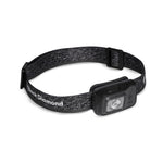 Black Diamond Astro headlamp with black LED housing and dark heathered strap