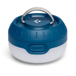 Black Diamond Moji camping lantern in blue with white base and metal handle