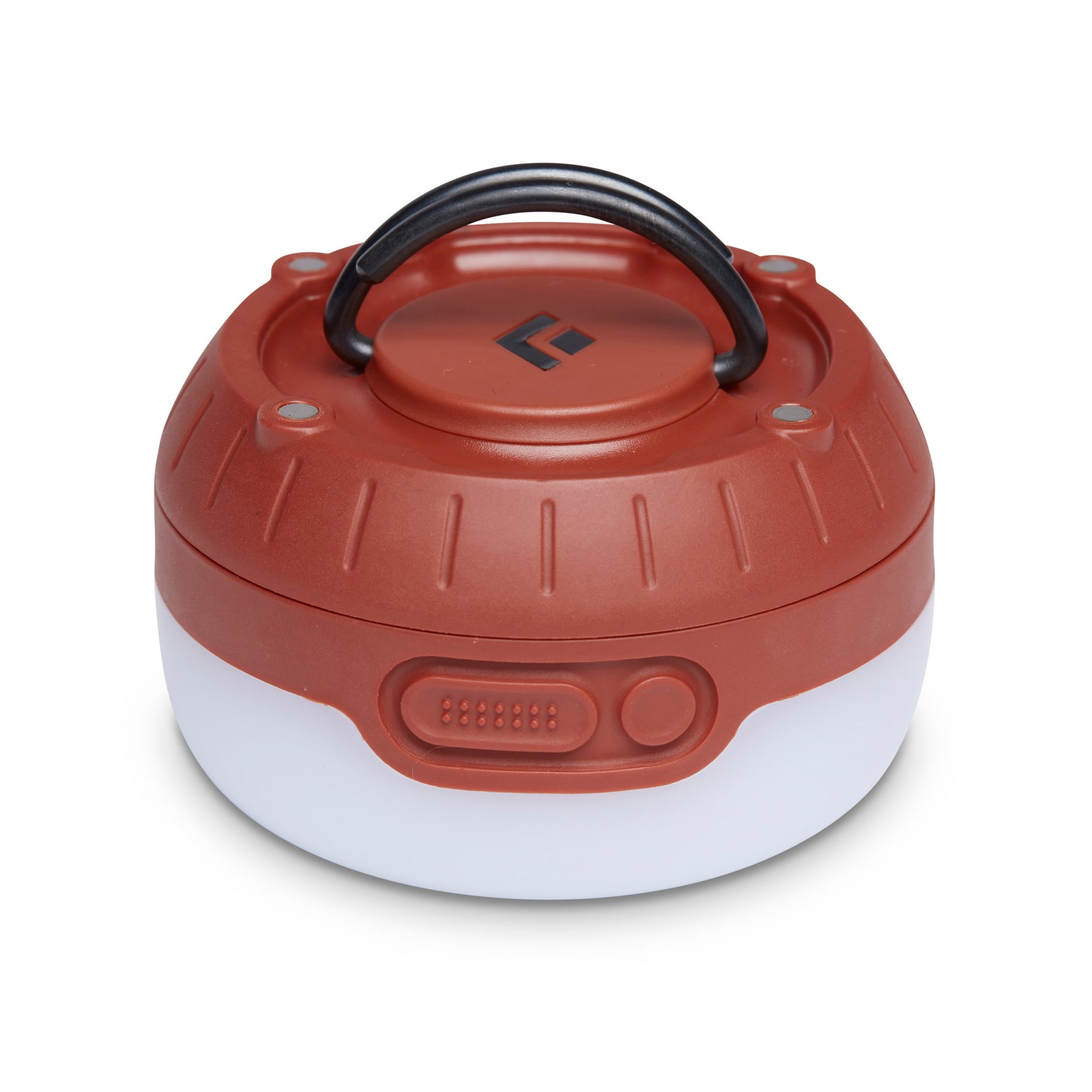 Black Diamond Moji+ portable LED camping lantern in red with carry handle