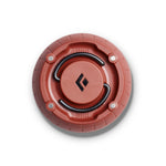 Black Diamond Moji+ lantern in dark crimson red color, top view showing diamond logo