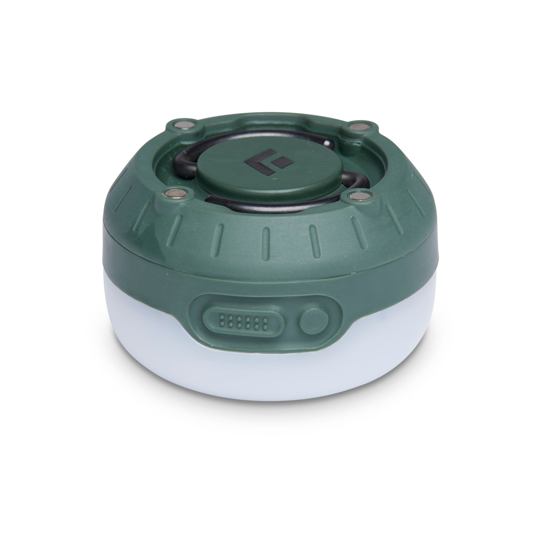 Black Diamond Moji lantern in dark green with white light base