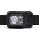 Black Diamond Spot headlamp in black with LED lights and elastic headband