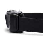 Black Diamond Astro 300 headlamp in graphite color with adjustable black strap