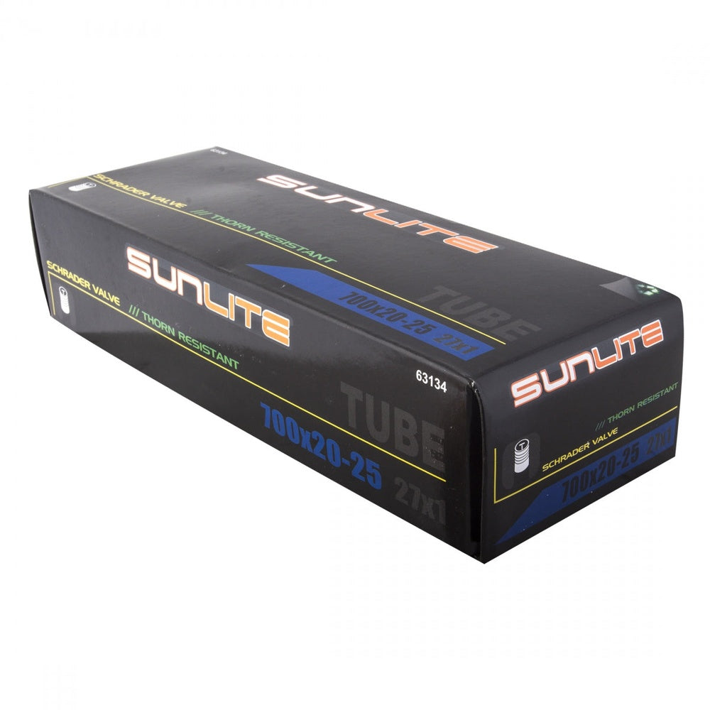 Sunlite bicycle tube package 700x20-25 thorn resistant with Schrader valve