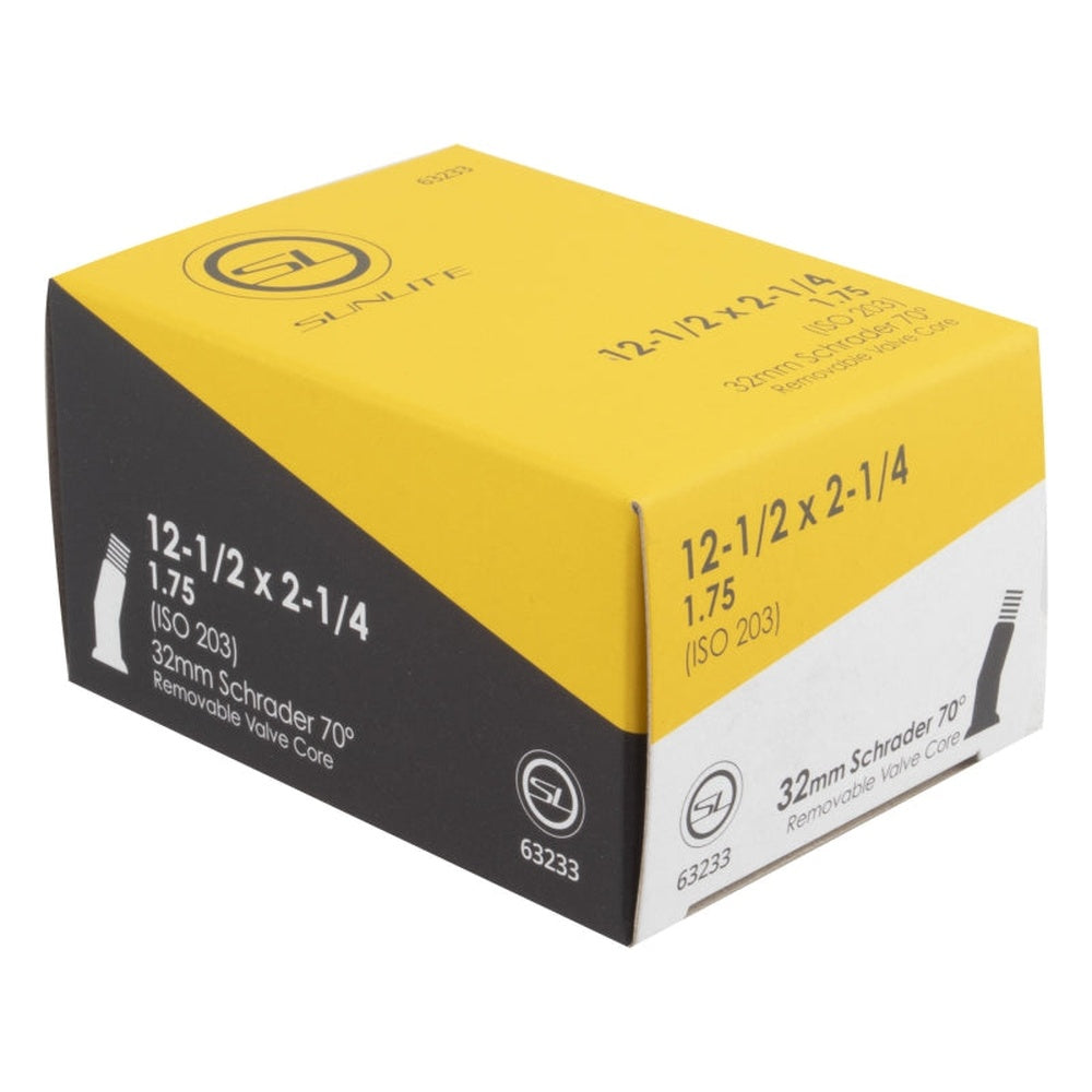 Sunlite bicycle tube box 12-1/2 x 2-1/4 with Schrader valve