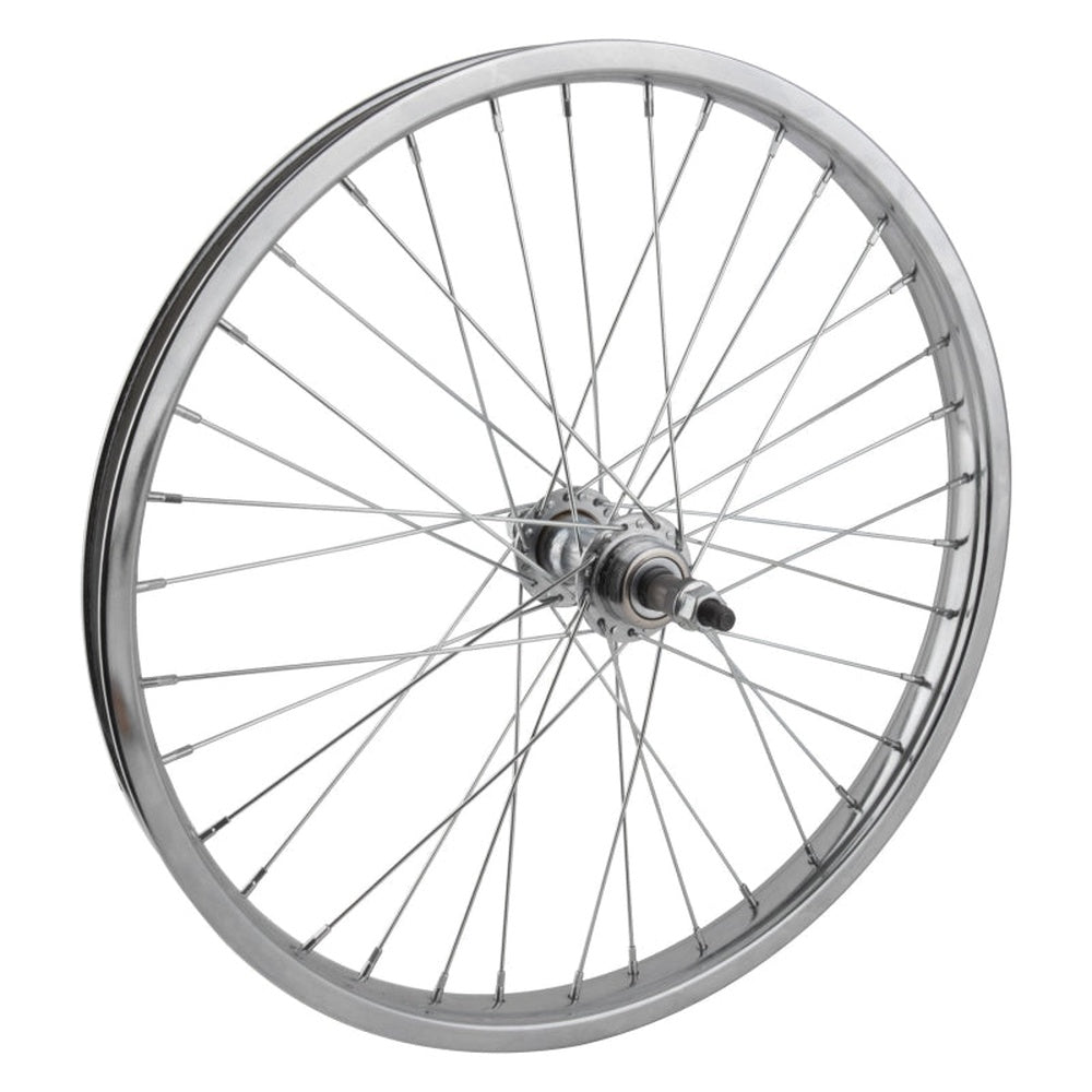 Wheel Master 20 inch rear bicycle wheel with steel chrome finish and spokes