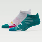 Brooks Ghost Lite no-show running socks in sky gray and moroccan blue colors