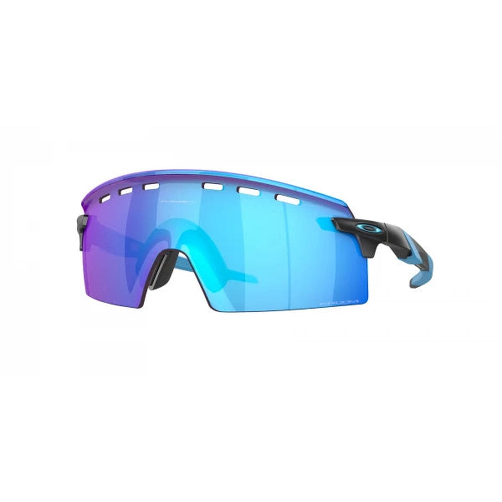 Oakley Encoder Strike Vented sunglasses with matte grey frame and blue prizm lens