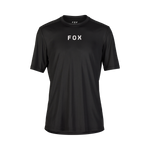 Fox Racing Men's Ranger SS Moth Jersey in black with white FOX logo