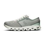 On Cloud X 4 women's running shoe in tin and iceberg colorway