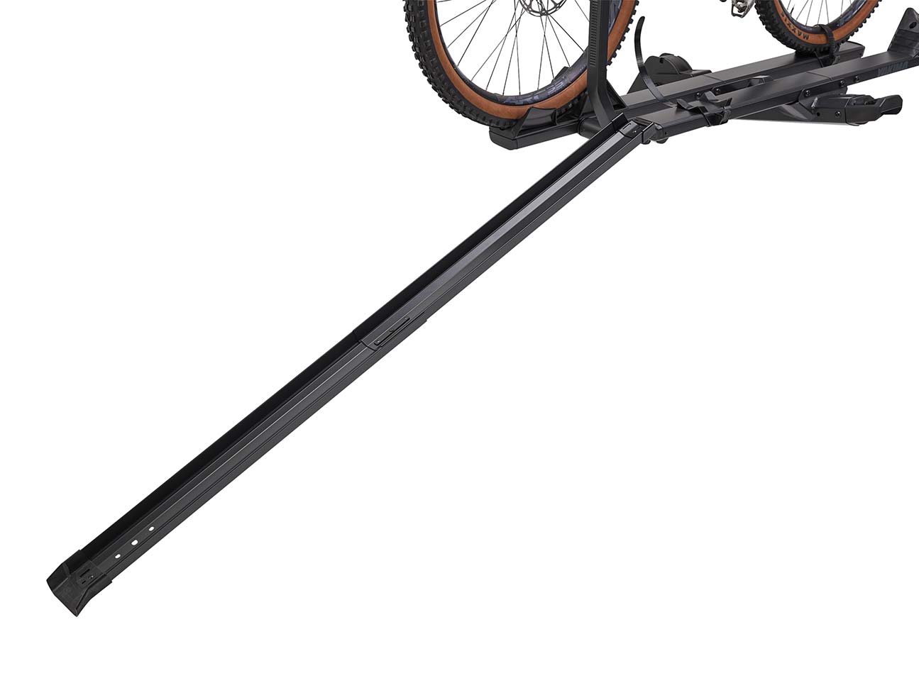 YAKIMA RampUp black bike loading ramp with bike rack system on white background