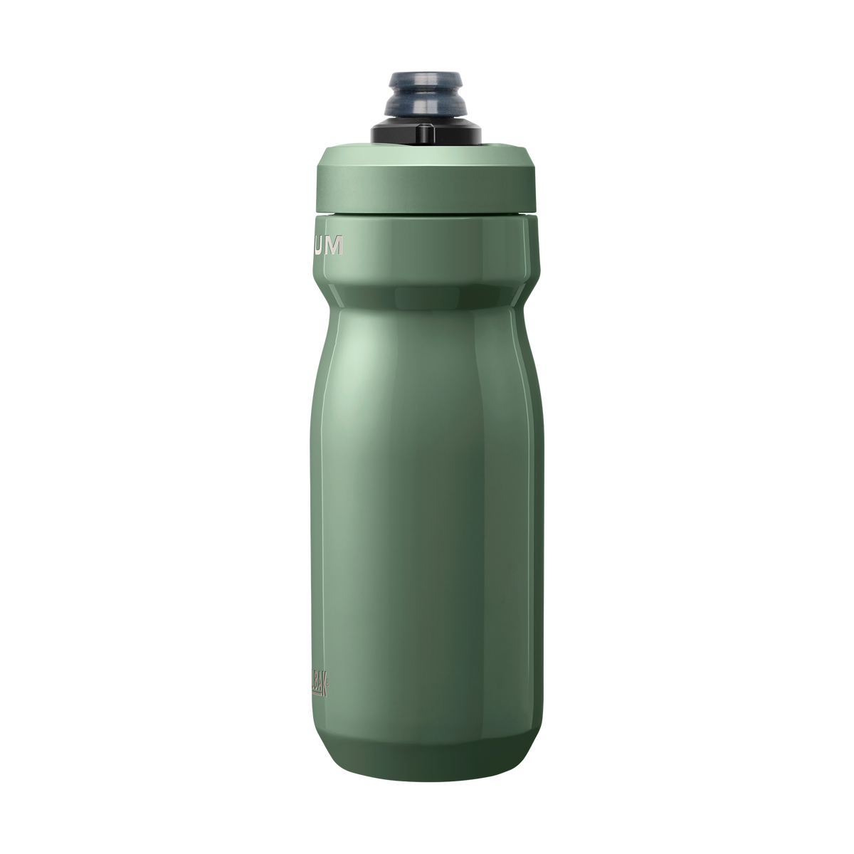 CamelBak Podium Steel 18oz insulated bike bottle in sage green with sport cap