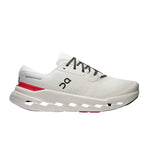 On Cloudrunner 3 running shoe in ivory white with red accent stripe