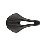 Fizik Tempo Argo R1 black bicycle saddle with cutout design and perforated surface