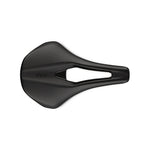 Fizik Tempo Argo R3 bicycle saddle in black with perforated top and cutout design