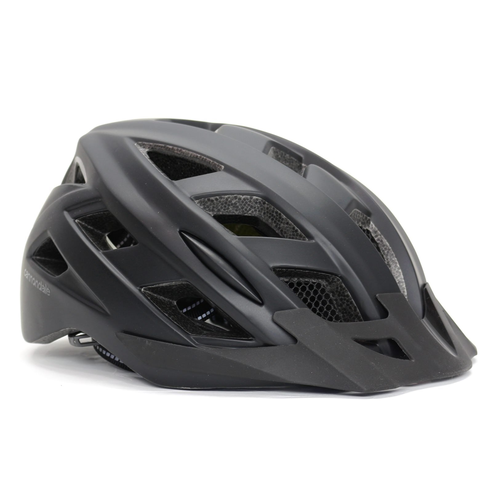 Cannondale Quick adult bicycle helmet in matte black with ventilation holes
