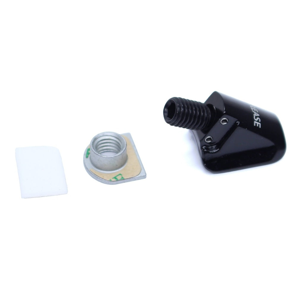 Black Cannondale S6 EVO internal seat binder with mounting hardware on white background