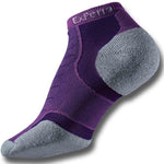 Experia purple and grey micro mini athletic sock with mesh ventilation