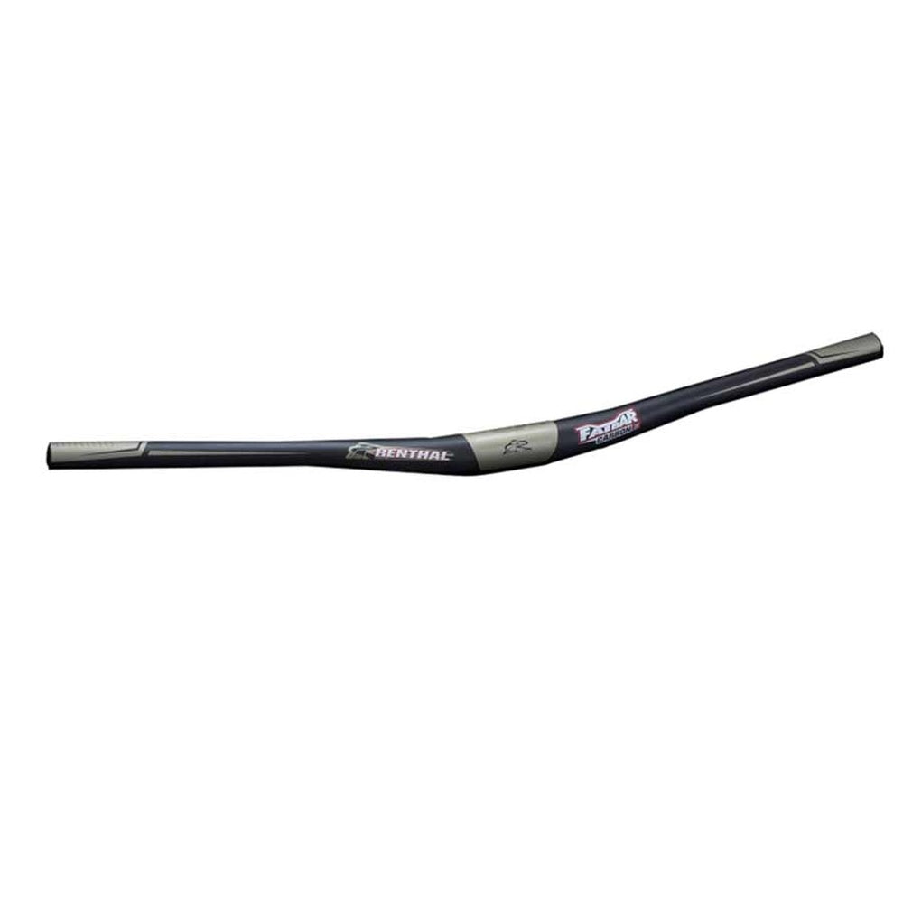 Renthal FatBar Carbon handlebar in black with gray accents, 800mm width
