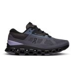 On Cloudstratus 3 men's running shoe in metal gray with purple wisteria accents