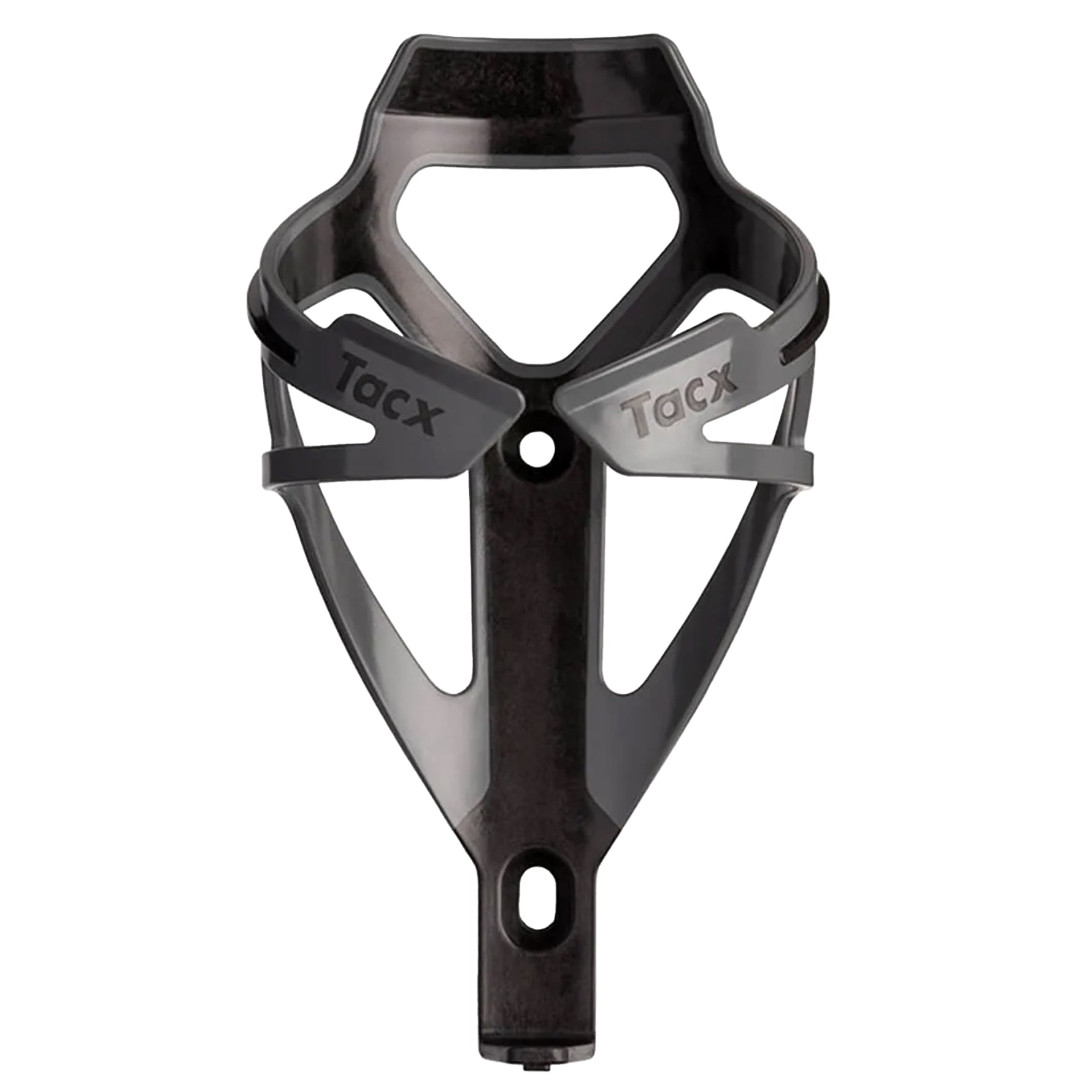 Tacx Deva carbon bottle cage in black and gray finish