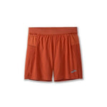 Brooks Sherpa 7 inch 2-in-1 men's running shorts in red clay color