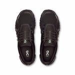 On Cloud 6 running shoes in black with white accents, top view pair