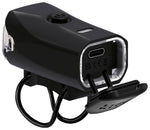Lezyne KTV 300+ black bike light showing USB-C charging port with cap open