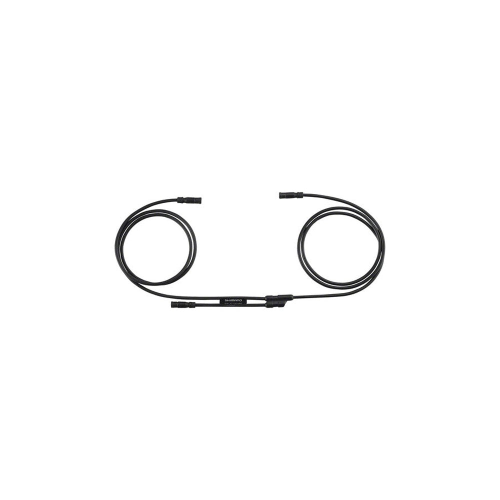 Shimano EW-JC130 Di2 Y-junction cable splitter in black on white background
