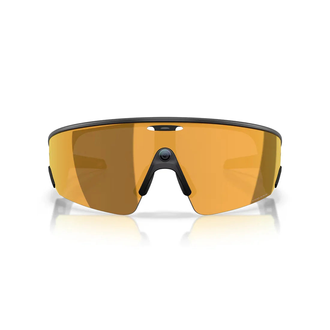 Oakley Meta Vanguard sunglasses with black frame and Prizm 24k gold mirrored lenses