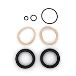 Fox Factory fork dust wiper kit with black and tan seals and o-rings