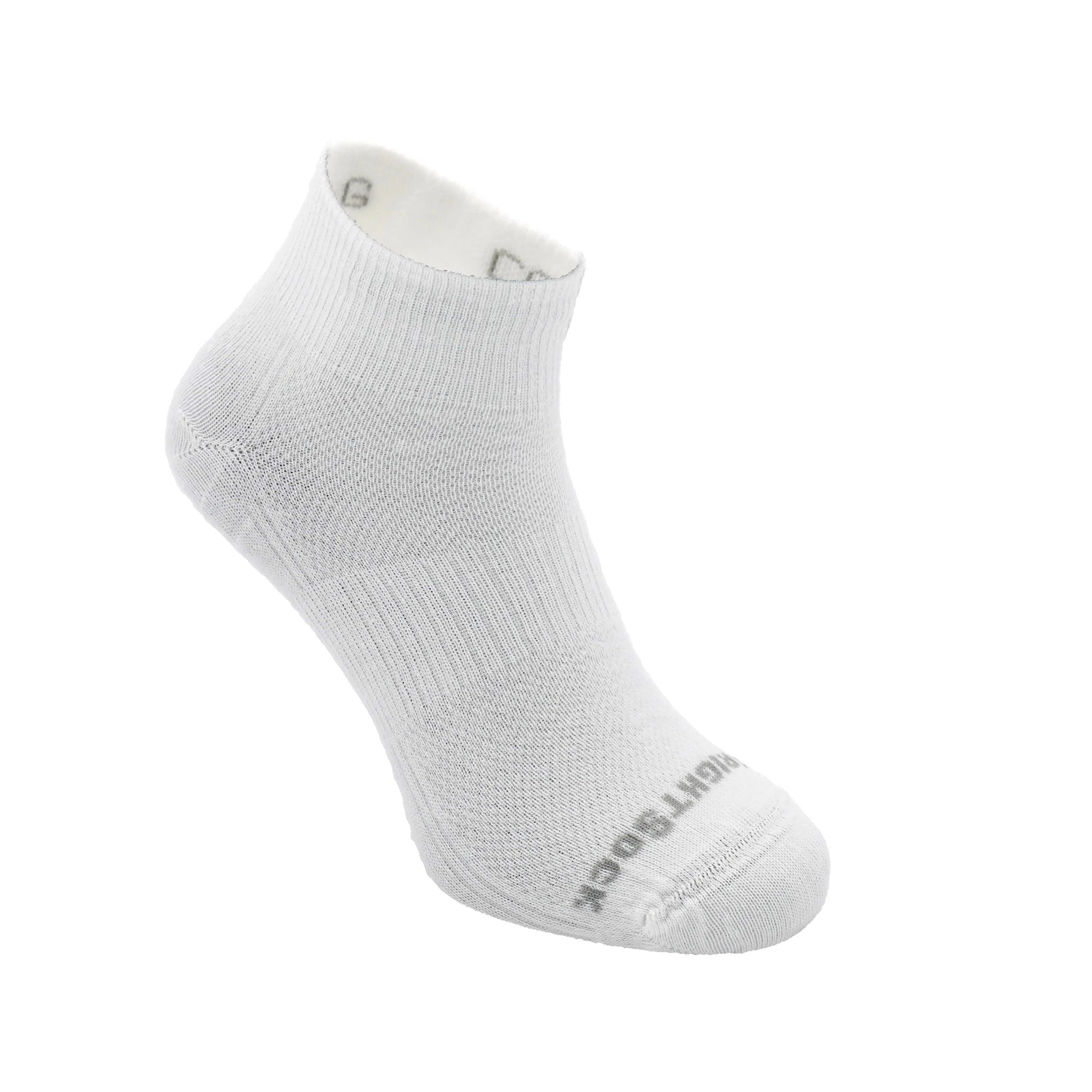 Wrightsock Coolmesh II quarter length anti-blister sock in cloud gray color