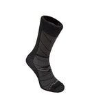 Black Wrightsock Coolmesh II crew length anti-blister sock with gray pattern details