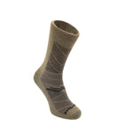 Wrightsock Coolmesh II crew length anti-blister sock in desert tan color