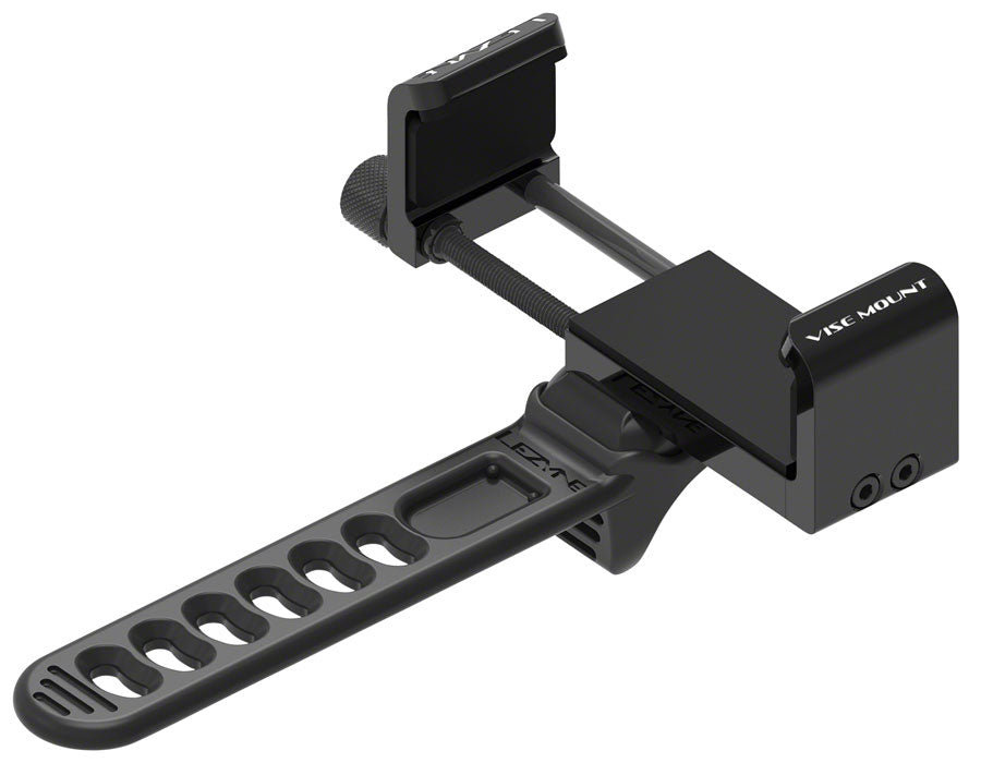 Lezyne Smart Vise Phone Mount black shown from opposite angle highlighting Vise Mount branding