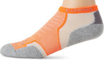 Experia Micro Mini low-cut running sock in electric orange and gray colorway