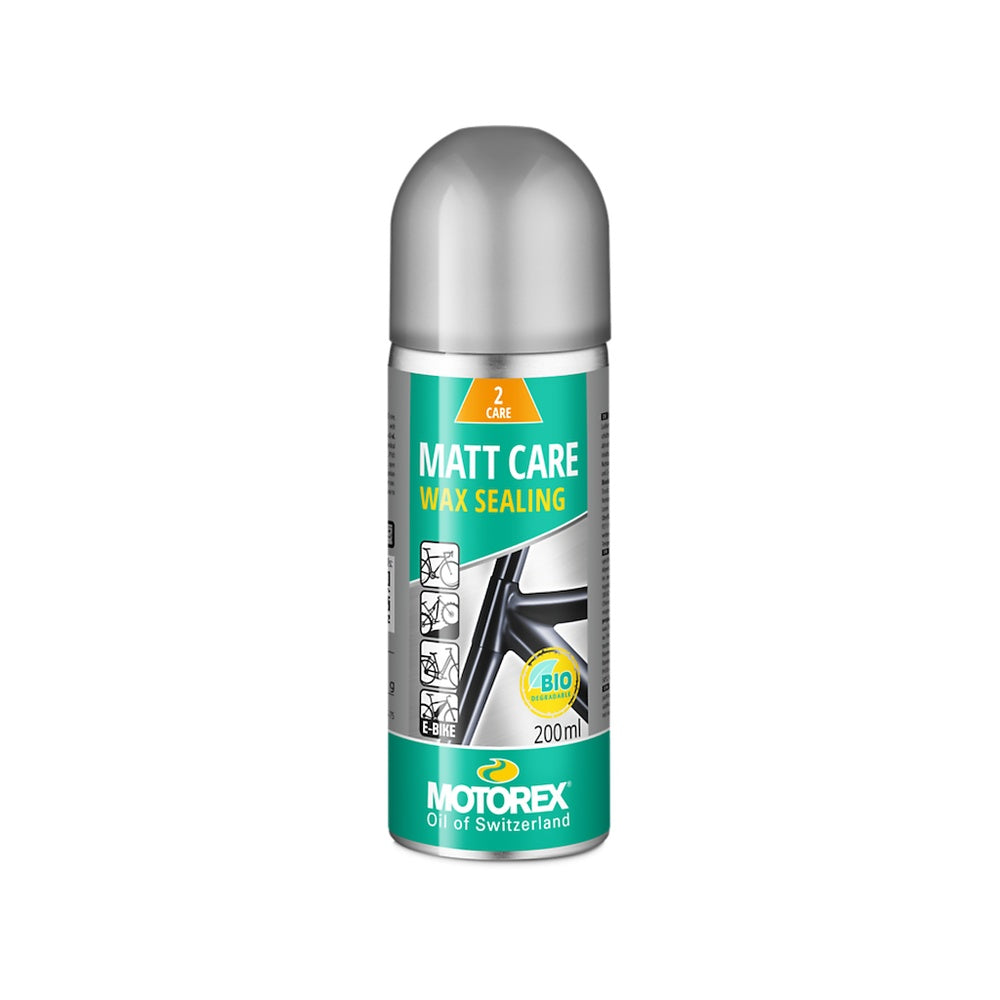 Motorex Matt Care Wax Sealing spray bottle 200ml with silver cap