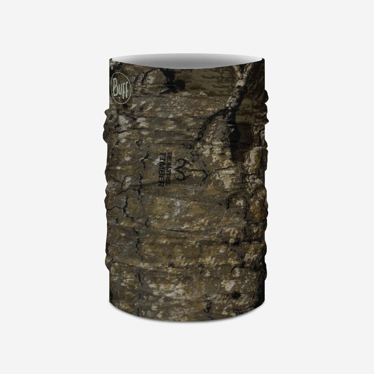Buff Cool Net UV+ neck gaiter in Real Tree Timber camouflage pattern