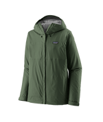Patagonia Men's Torrentshell 3L hooded rain jacket in Canopy Green colorway